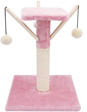 LONGLONGJINGXIAO Small cat climbing frame cat scratching board cat scratching pillar cat tree cat tower cat litter cage cat grinding claw cat toy (color : PINK)