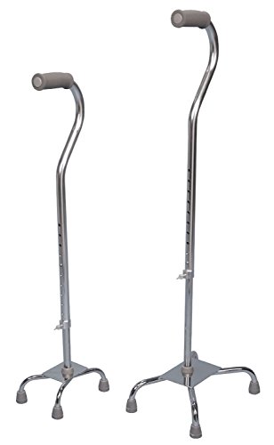 QUAD CANE SMALL OR LARGE - 4 LEG BASE (LARGE), WALKING AID, DISABILITY