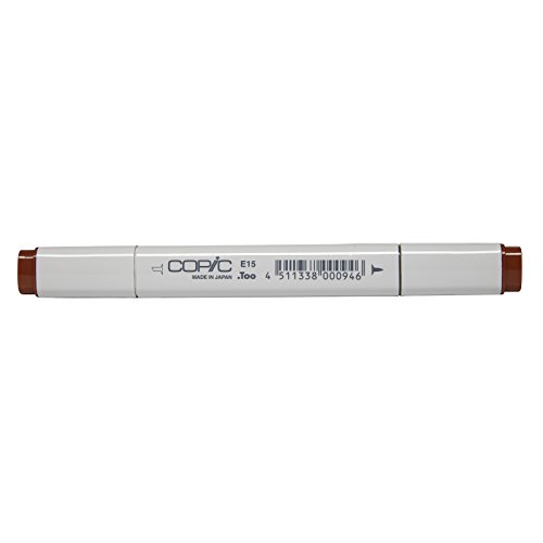 Copic Marker with Replaceable Nib, E15-Copic, Dark Suntan