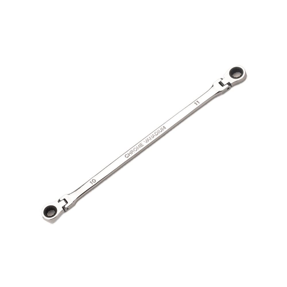 FLZOSPER Extra Long Flex-Head Double Box End Ratcheting Wrench Set, Metric … (10×11mm) — image 1
