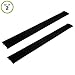 Evelots Stove Counter Gap Filler-Silicone-Spill-Crumb Guard-Washer-Black-Set/2