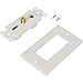 BUYER'S POINT HDMI, Coax & Ethernet Wall Plate | UL Listed HMDI 2.0, Coax & Cat6 Ethernet RJ45 Port w/Single Gang Mounting Bracket, Perfect for Smart HDTVs and Network Devices (White) — 1 Pack