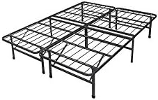 Spa Sensations Steel Smart Base Bed Frame Black, Multiple Sizes. 14 Inches High. Steel Bed Foundation with a Black Finish. Provides Level Support for Mattress for Ultimate Sleep Comfort. Flat, Rigid Surface Protects Mattress. Easy Assembly Without Tools. (Cal King)