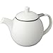 FORLIFE Curve Teapot with Infuser, 24-Ounce, White