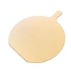 Pizzaschep van berkenhout, 35 x 44 cm, ronde snijplank met handgreep, keukenschep