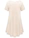 BELAROI Womens Comfy Swing Tunic Short Sleeve Solid T-Shirt Dress (3X, Beige)