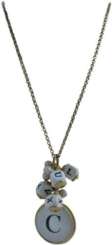 Lenora Dame "Bohemian" Alphabet Cluster Initial Pendant Necklace (C)