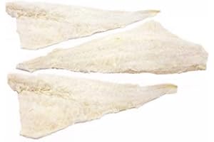 FRANK AND SAL ITALIAN MARKET Baccala Prime Cod Fillets - (Portuguese Cured) Wild Caught - North Atlantic 3 Lbs