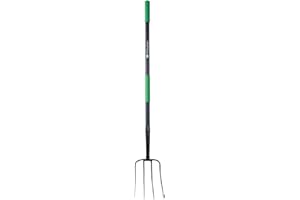 Hooyman 4-Tine & 5-Tine Pitch Forks, Ensilage Fork - Heavy Duty Construction, Ergonomic No-Slip H-Grip Handles, Fiberglass Cores for Gardening, Yardwork, Farming & Outdoors
