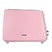 Upgraded version Lovely Smiley pattern 2-Slice Toaster 6 patterns keep warm Smart Toast (Pink)