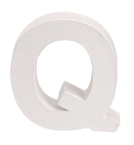GLOREX Cardboard Letter Q, FSC Mix, White, 10 x 10 x 3.5 cm — image 1