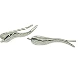 Iumer Women Girls Leaf Climber Stud Earring Jewelry Ear Cuff Vines Crawlers Clip Silver