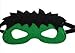 JDProvisions 12 Pieces Superheroes Party Character Felt Fun Cosplay Masks Plus 24 Stickers - Headwear Spiderman Superman Boys and Girls Theme (Hulk)