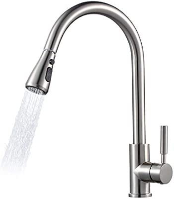 Kitchen Sink Tap Pull Down Faucet Sprayer Swivel Mixer Pull Out