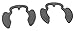 Set of 2. Replacement part for Ring Klip # 12000029, 812000029, Used on Craftsman, Poulan, Husqvarna, Wizard.