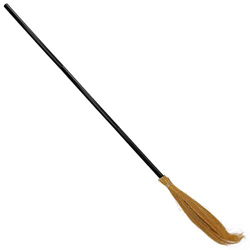 Witch Broomstick Costumes - Skeleteen Witch Broomstick Costume Accessories - Realistic Wizard Flying Broom Stick Accessory