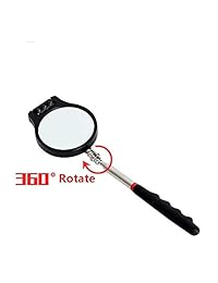 Espejo de Inspección Telescópico Dual LED 2" vidrio se extiende a 34" Real   Shaft de acero inoxidable textura Soft Grip