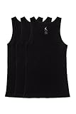 Men's Ribbed Tank Top - 3 Pack Undershirt In Bamboo Viscose by Texere (Black, Large) Christmas Gift For Husband Dad Son MB6304-BLK-L