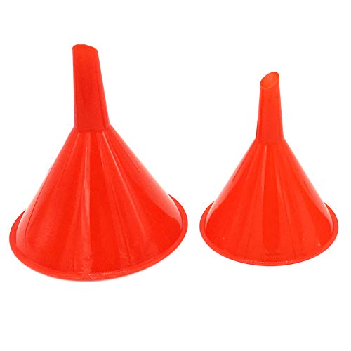 Oil Funnel Kitchen Tools,wanshenGyi 4Pcs Transmission Fluid Liquid Gas Oil Filter Funnel Kitchen Gadgets Tools Set - Red