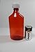 6 Pack Brand New Graduated Oval 8 Ounce RX Medicine/Liquor Bottles w/Caps