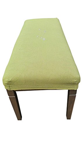 Waterproof Dining Bench Cover Protector - Perfect For Kids, Elderly, Restaurants, Party, Home - Machine Washable, Stretchy, Snugly Fit, Premium Quality, Clean the Mess Easily (49x17, green)