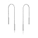 Gintan Sterling Silver 1mm Threader Earrings, 3 Inch 4 Inch