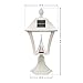 GAMA SONIC GS-106FPW-W Baytown Lamp Outdoor Solar Light Fixture, Pole Pier & Wall Mount Kits, White