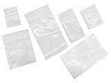 ShipGuard 500 Count 1.5x2 2x2 2x3 3x3 3x4 3x5 Resealable Zipper Poly Bags, Sealed Storage Seed Beads, Food, Dry Goods, Candy, Tea, Coffee, Earrings, Jewelry Packaging, Office Stationery Storage Bags