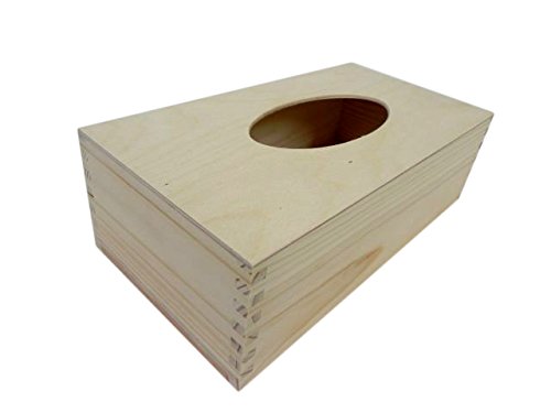 Wooden Rectangular Napkin Holder Tissue Box Cover Case Decoupage T2