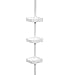 Zenna Home Tension Corner Shower Pole Caddy, White