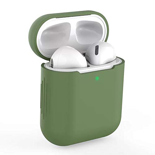 StyleDesign Silicone Case Compatible with AirPods (1st and 2nd Generation) Dark Green