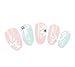 Nicedeco Beautiful & Fun & Colorful & Fashion Nail Tattoo Stickers Nail Decal Water Transfer Decals White Floral Hibiscus Flower Design