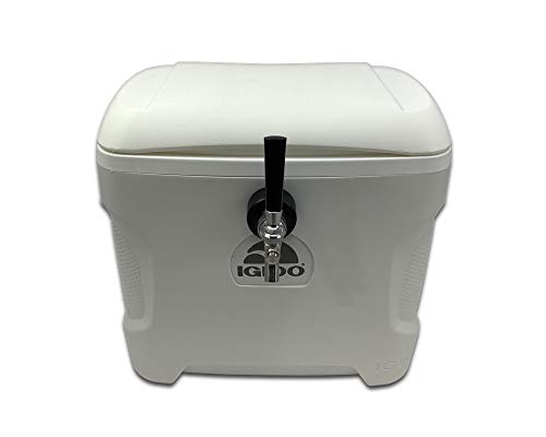 Coldbreak-Jockey-Box-1-Tap-Stainless-Pass-Through-30-Quart-Cooler-50-Coil-Stainless-Steel-Shanks-Includes-Stainless-Faucet-White-1T30MPT