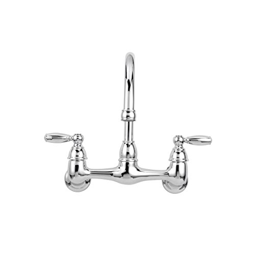 Peerless Claymore 2Handle WallMount Kitchen Sink Faucet, Chrome