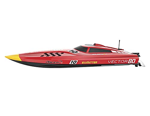 FMTStore 2.4Ghz Radio Control Control Vector 80 (cm) Super High Speed Race Boat ABS Unibody RC ARTR w/ESC Brushless Motor v798-1