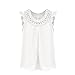 HOT Sale!Canserin Women Summer Sleeveless Loose Casual Shirt (XL, White)