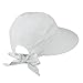 JFH Women's Classic Quintessential Sun Wide Visor Hat in Sold Bold Colors (White)