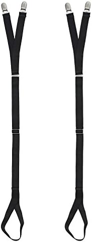 Stirrup Style (Loop) Shirt Stays - Adjustable Elastic Shirt Stay 2-Pack(1 Pair) by Grilong