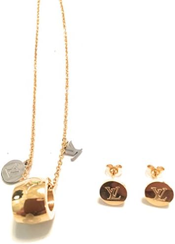 KC Luxury Fashion Gold Pendant Yellow Gold Necklace And Earring Jewelry Set