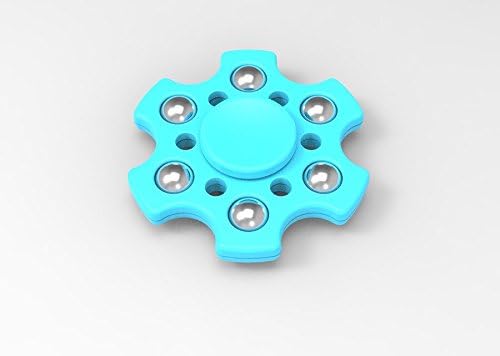 Star Spinner - The Fastest and Longest Spinning Mini Fidget Spinner, EDC To Relieve Stress &amp; Anxiety And Increase Focus For ADHD &amp; ADD (Blue)