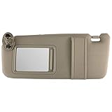 IAMAUTO 35858 New Sun Visor Left Driver Side Tan Beige for 2007 2008 2009 2010 2011 Toyota Camry Without Vanity Light