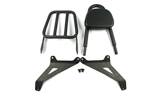 Black Detachable Backrest Sissy Bar with Luggage Rack For Yamaha XVS1300