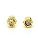 RF Design SMA Female to RP-SMA Male 2 Pieces coaxial Coax Adapter Coupling Nut Connector Golden