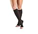 Truform Sheer Compression Stockings, 15-20 mmHg, Women's Knee High Length, Open Toe, 20 Denier, Black, Small