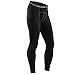 Neleus Men's 2 Pack Compression Pants Running Tights Sport Leggings,6026,Black,L,EUR XL