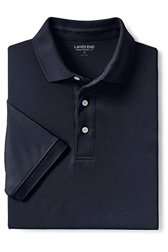 Lands' End Men's Short Sleeve Super Soft Supima Polo Shirt Large Classic Navy - Thumbnail 4