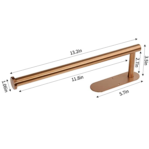 Rose Gold Paper Towel Holder - Stainless Steel, Countertop, Easy Tear Design