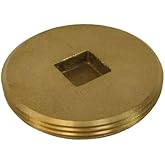 Midland Industries 970313 Southern Code Countersunk Cleanout Plug, 6", Plumbing Accessory, Made from Cast Brass