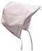 N'Ice Caps Baby Boy Reversible and Solid Cotton Twill Helmet Bonnet (Newborn, White Solid)