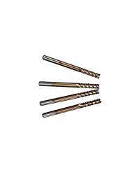 HQMaster - Juego de 10 piezas de fresas giratorias CNC para molinillos de acero de tungsteno con revestimiento de titanio para moldes SMT de plástico y fibra de carbono